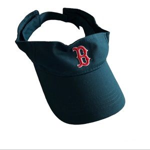 Boston Red Sox Visor Hat MLB Baseball Navy Blue Red B Logo Embroidered